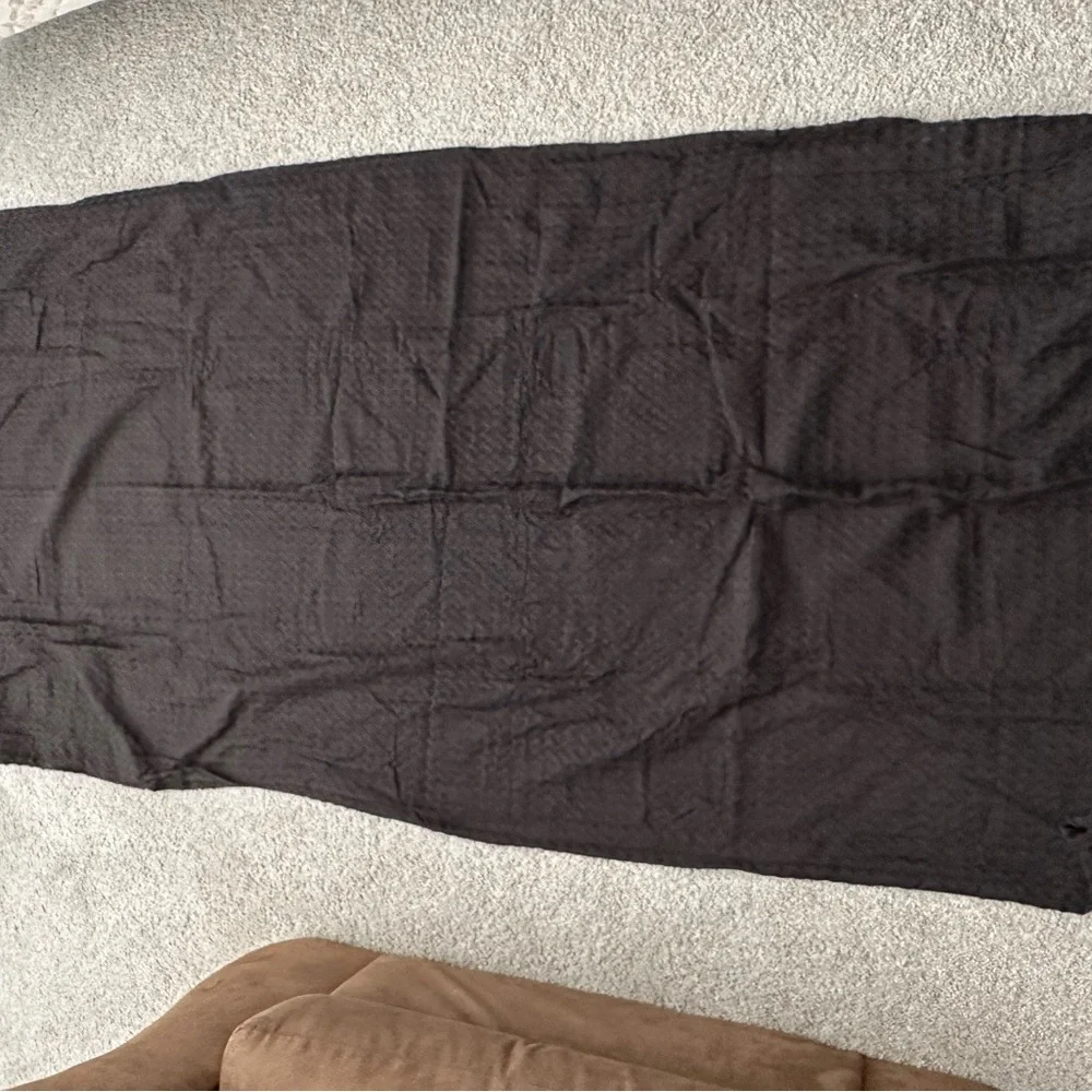 Waffle shower curtain washed black- Cassaluna 72 x 72